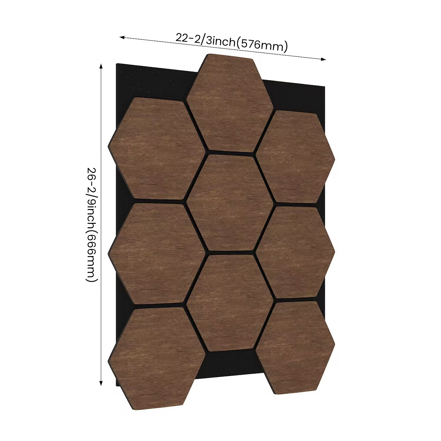 3D DIY Hexagon Wood Wool Acoustic Panel Beige Hexa